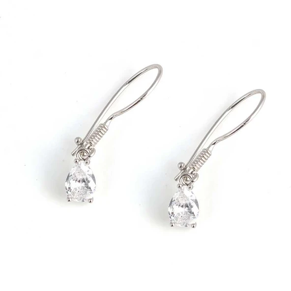 925 Ayar Gümüş Damla Zirkon Küçük Taşlı Küpe ürün görseli