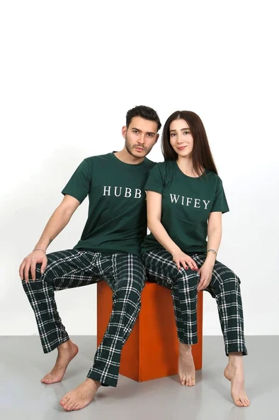 Nisanca Kısa Kollu Pamuk Kadın Pijama Takımı- Sevgili Pijaması- Tek Adet - 7