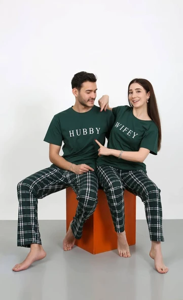 Nisanca Kısa Kollu Pamuk Kadın Pijama Takımı- Sevgili Pijaması- Tek Adet - 6
