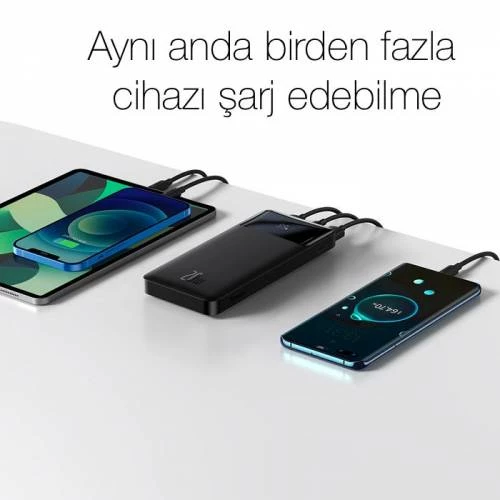 BASEUS PD 15W 30000 Mah Digital Göstergeli PowerBank, Akım Korumalı 4 Girişli Ultra Hızlı - 3