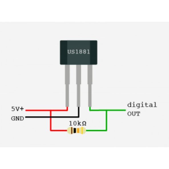 US1881 Hall Effect Sensor - Manyetik Sensör - 3