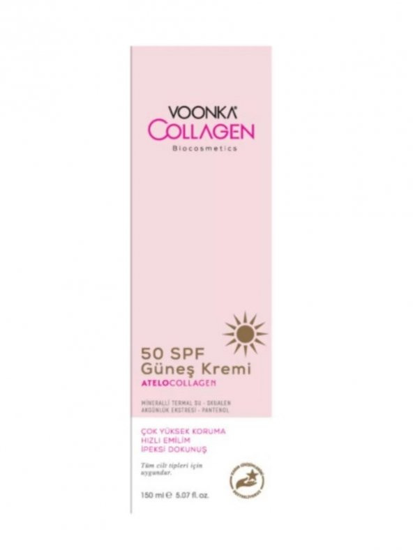 Voonka Collagen Biocosmetics AteloCollagen SPF50 Güneş Kremi 150 ml