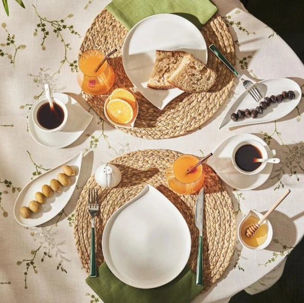 Emsan Kahvaltı Seti 32 Parça Bianca Leaf