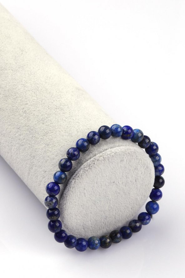 Lapis Lazuli Doğal Taş Bileklik 6mm Küre Kesim