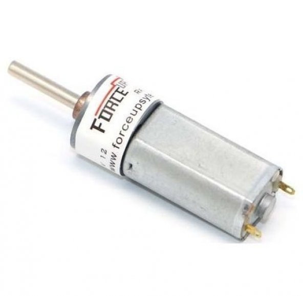 12V 3000Rpm 16mm Redüktörlü Dc Motor - Force Up Özel Üretim Çizgi İzleyen Motoru