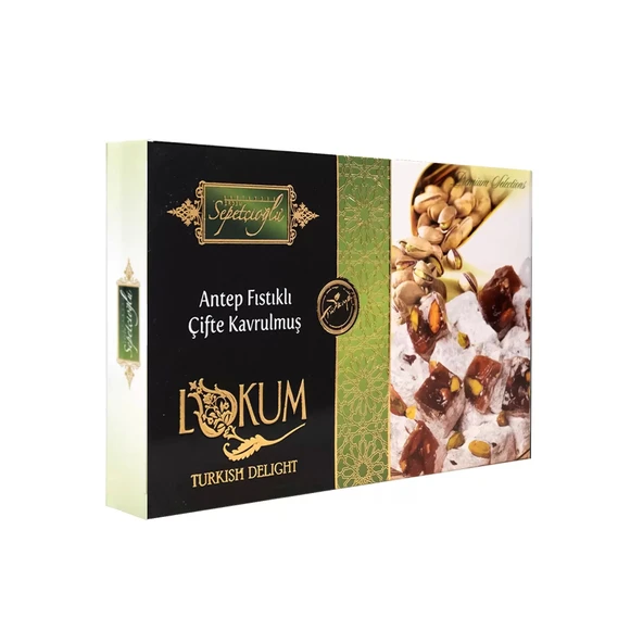 Antep Fıstıklı Çifte Kavrulmuş Lokum 300G