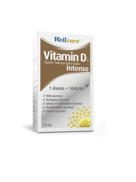 Wellcare Vitamin D3 Intense 1000 IU 12 ml ürün görseli