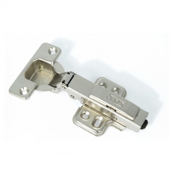 100 Adet Fors Frenli Pistonlu Yavaş Kapanan Dolap Menteşesi Düz