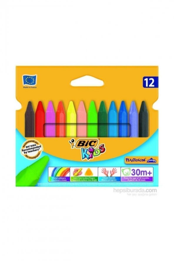 Kids Plastidecor Mum Boya 12 Renk