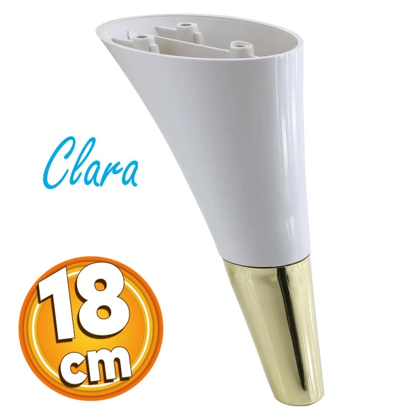 Clara Mobilya Kanepe Tv Ünitesi Konsol Koltuk Ayağı Krem Gold Renk 18 Cm Ayakları ürün görseli