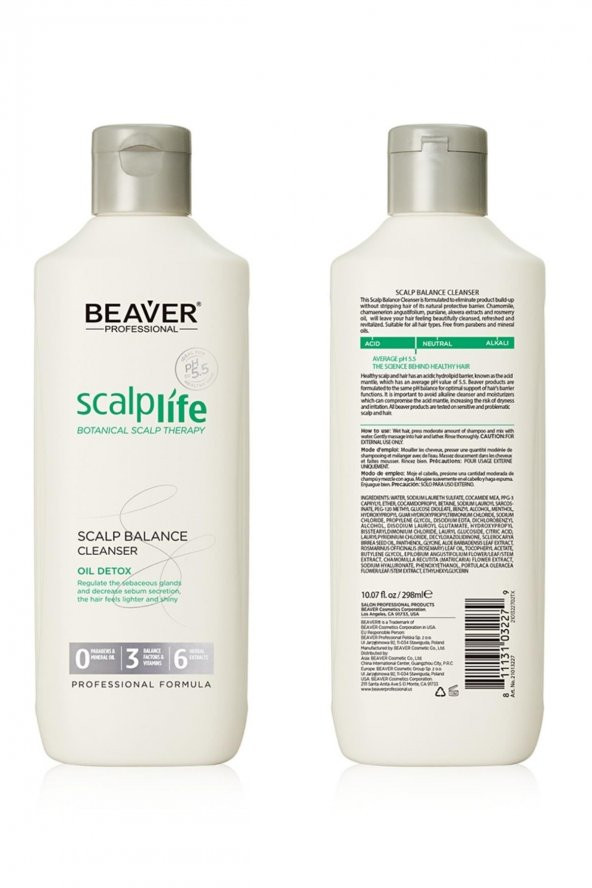 Beaver Scalplife Oil Detox 298 Ml Shampoo