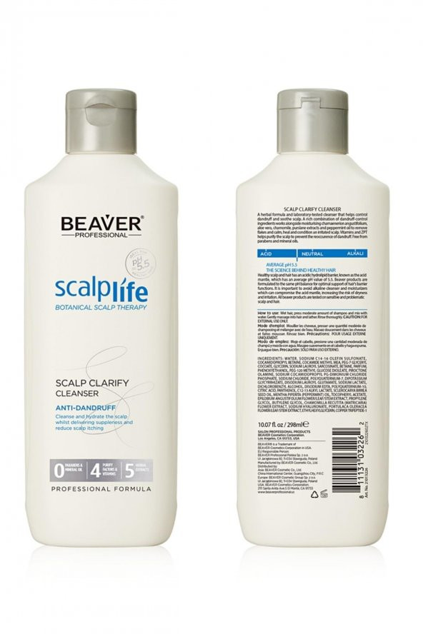 Beaver Scalplife Clarify Anti-Dandruff 298 Ml Sham