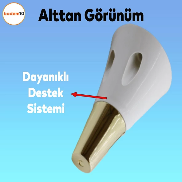 Clara Mobilya Kanepe Sehpa Tv Ünitesi Baza Koltuk Ayağı Krem Gold Renk 15 Cm Ayakları - Resim 5