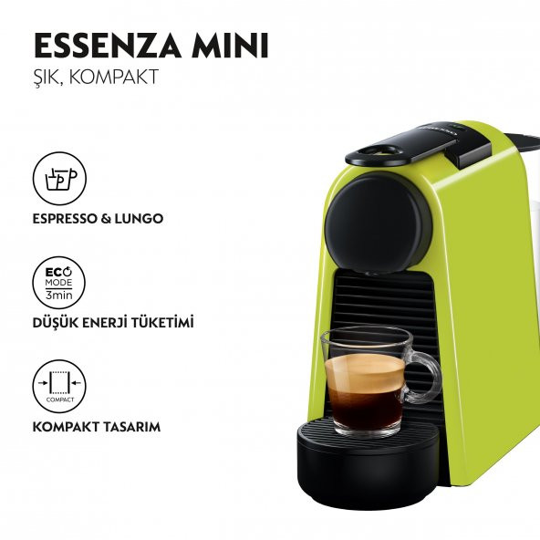 Nespresso D30 Green Essenza Mini Kahve Makinesi, Yeşil - 2