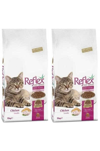 Reflex Tavuklu Yetişkin Kedi Maması 15kg 2 Adet