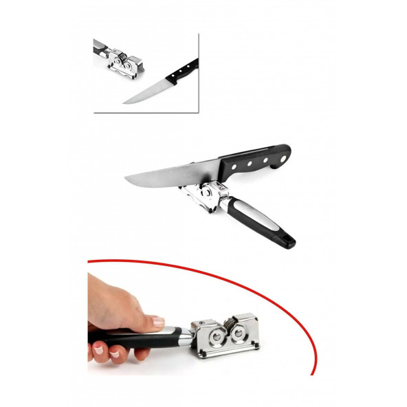 qosrix SÜRMENE PASLANMAZ ÇELİK KOLAY BIÇAK BİLEME KESKİNLEŞTİRME APARATI BIÇAK MAKAS BİLEYİCİ BİLEME ALETİ - 5