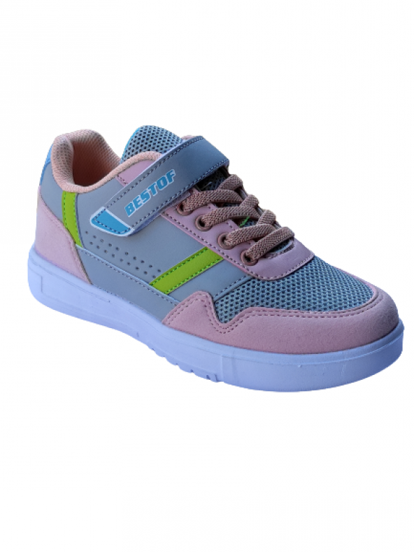 Bestof BST-B147 FLT Buz-Pudra Erkek Kız Çocuk Günlük Sneakers Ayakkabı