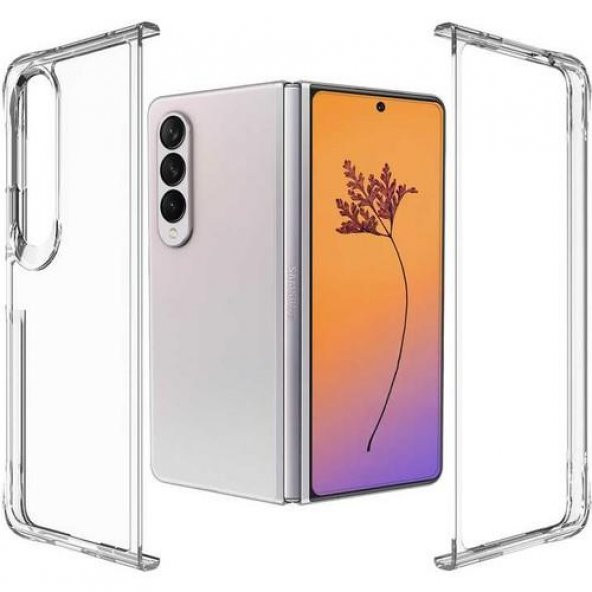 Samsung Galaxy Z Fold 4 Sert Kristal Kapak Koruma Kılıf - Şeffaf ürün görseli
