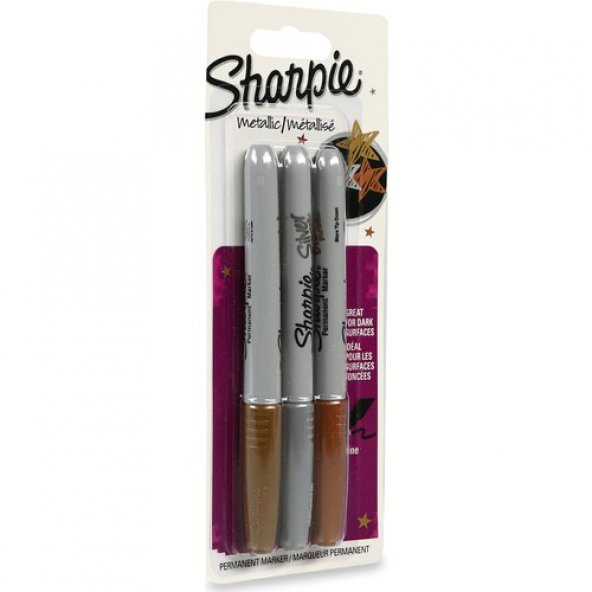 SHARPIE PERMANENT MARKER FINE METALIK RENKLER 3 LU - 2