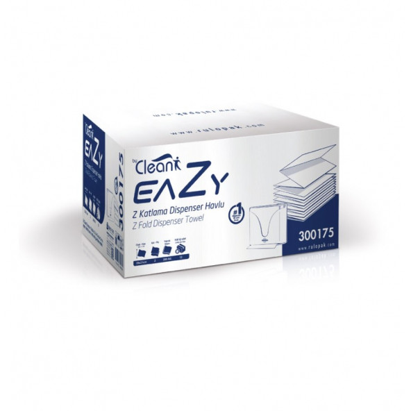 RULOPAK By Clean Eazy Z Katlama Havlu Kağıt 200 Yaprak 12'Li Paket