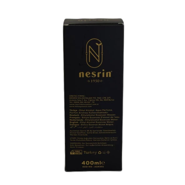 Nesrin Aşk-ı Harem Kolonyası 80 Derece Özel Seri Kutulu Pet 400ML - 2