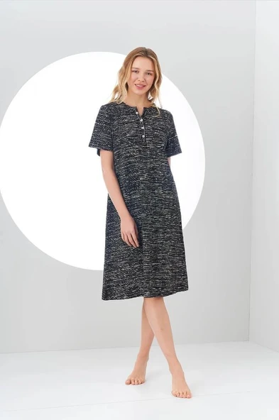 Pjs 24137 Kadın Patlı Kısa Kol Elbise - 4