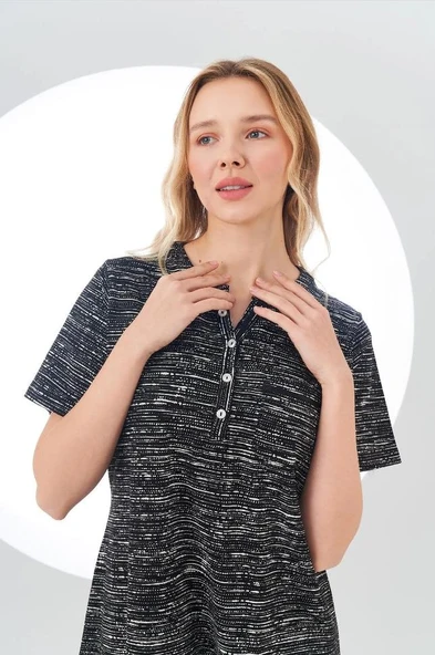 Pjs 24137 Kadın Patlı Kısa Kol Elbise - 6