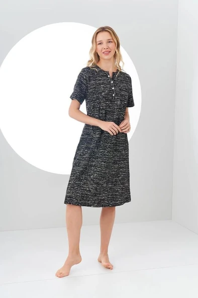 Pjs 24137 Kadın Patlı Kısa Kol Elbise - 5