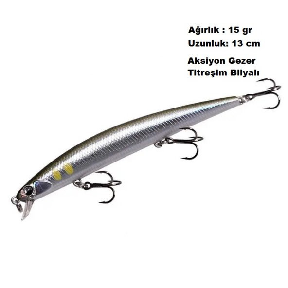 15Gr.SahteYem Lures Rapala Turna Levrek Lüfer Çinekop Rapala Maket Balık - 2