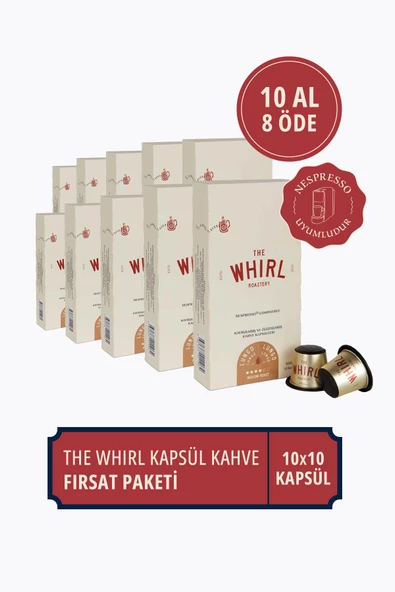 The Whirl Lungo Medium Kapsül Kahve 10 Al 8 Öde Fırsat Paketi - 5