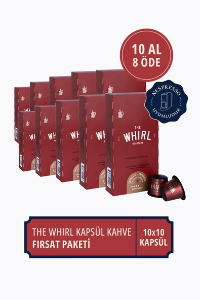 The Whirl Espresso Medium Kapsül Kahve 10 Al 8 Öde Fırsat Paketi