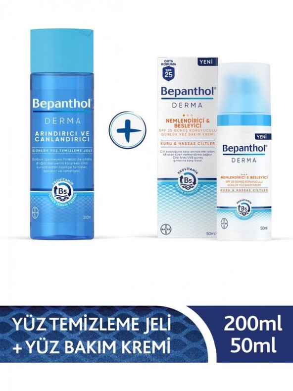 Bepanthol Derma Nemlendirici & Besleyici Spf 25 Günlük Yüz Kremi 50ML + Derma Arındırıcı & Canlandırıcı Günlük Yüz Temizleme Jeli 200ML - 4