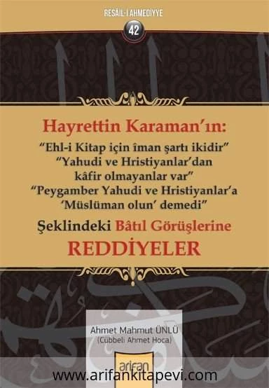 Hayrettin Karamana Reddiyeler