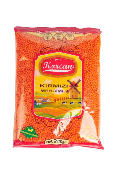 Korcan Kırmızı Mercimek 1 kg x 4 Adet - 2
