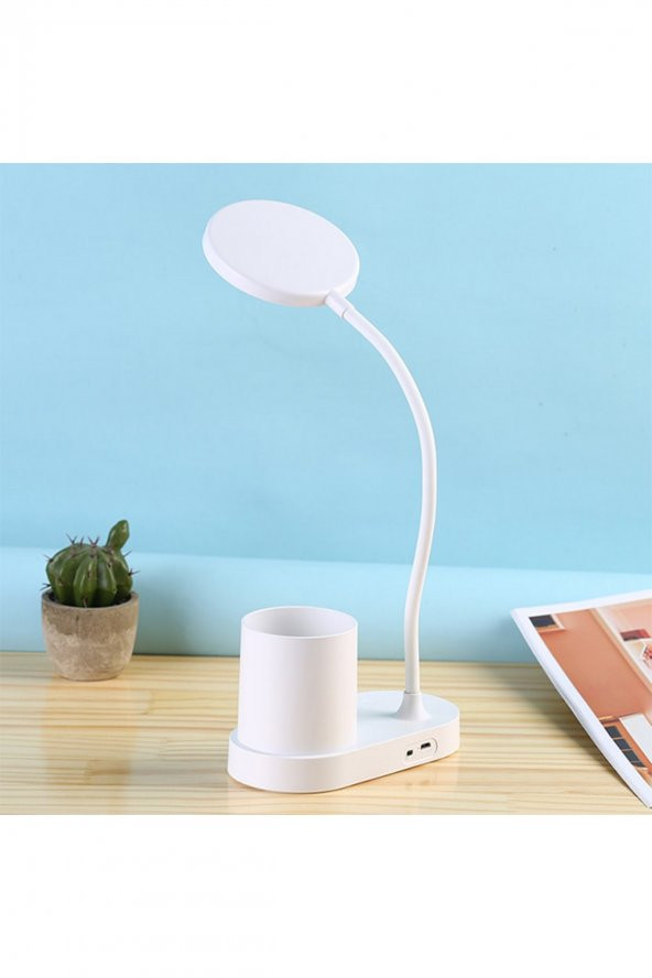 Led Masa Okuma Lambası Şarjlı Kalemlikli - 2