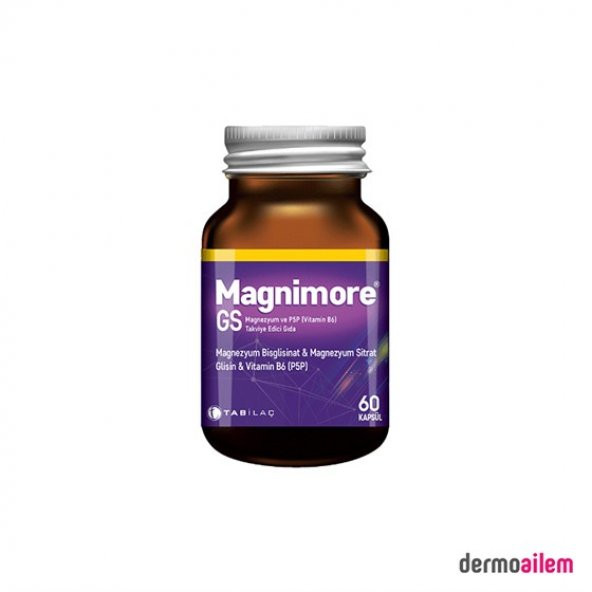 Magnimore GS Magnezyum ve P5P(Vitamin B6) 60 Tablet