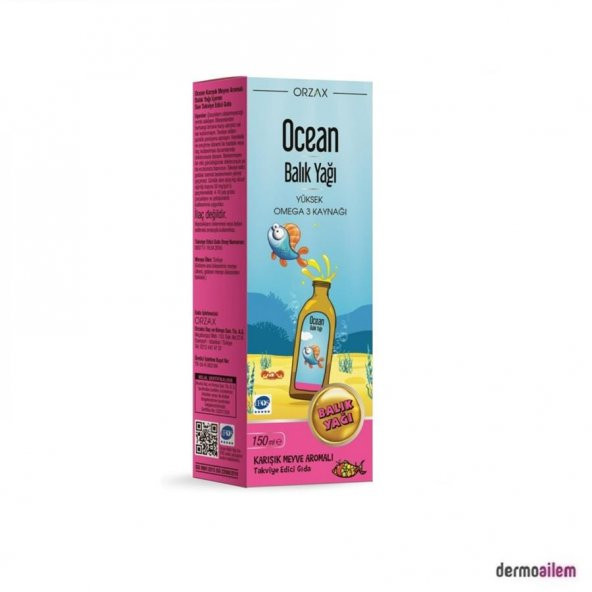 Orzax Ocean Omega3 Şurup 150 ml - Karışık Meyve Aromalı - 1