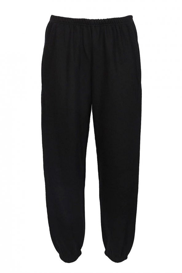 Basic Rahat Lastikli Bel Paca Klasik Mix Geniş Jogger Eşofman Altı Cepli Siyah 5013_20150 - 3