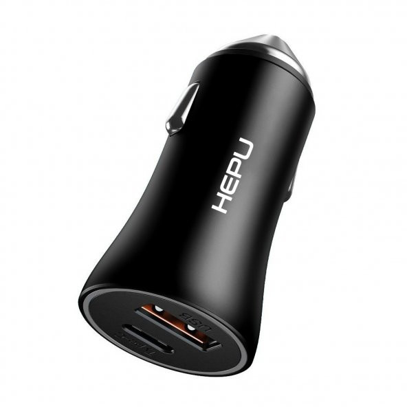 HEPU HP778T QC3.0 PD20W Çift Çıkışlı Araç Şarj Aleti + Type-C to Type-C Kablo Set - 2