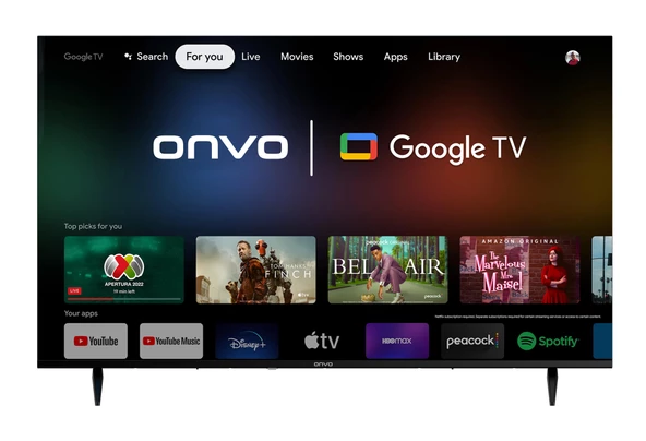 Onvo OV50F950 50'' Frameless Ultra HD Google TV