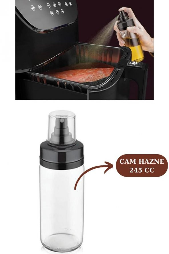 Onikiden Silicolife Airfryer Silikon Pişirme Kabı ve Sprey Cam Yağlık 245cc - Tüm Hava Fritözleriyle Uyumlu - 3