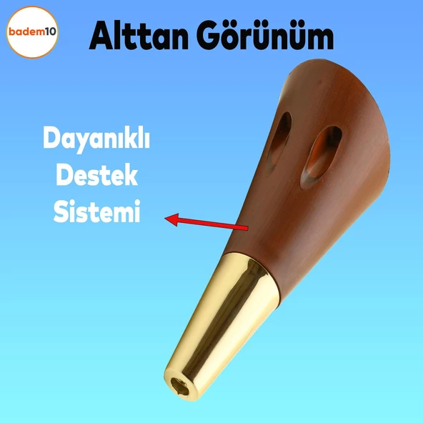 Clara Mobilya Kanepe Sehpa Tv Ünitesi Baza Koltuk Ayağı Kahverengi Gold Renk 12 Cm Ayakları - 5