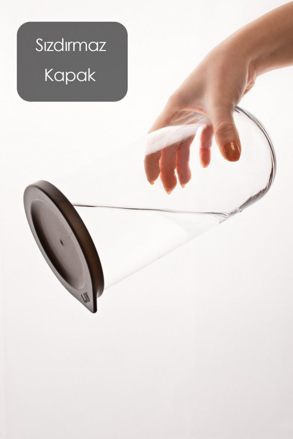 Lav duo saklama kabı 6 lı - cam kavanoz erzak saklama kabı seti takımı gri 1400 ml. - 4
