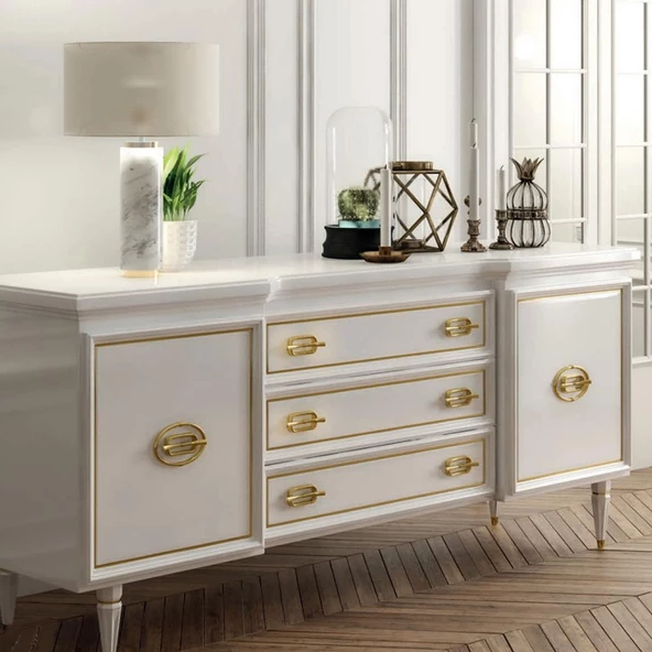 Küçük Zümre Mobilya Çekmece Mutfak Dolap Dolabı Kulpu Kulbu (96 MM-9.6 CM) Gold Sert Plastik Kulp - 4