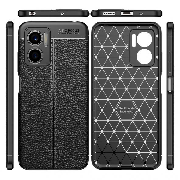 Xiaomi Redmi Note 11E Kılıf Deri Tarzı Niss Silikon Case Kapak - 2