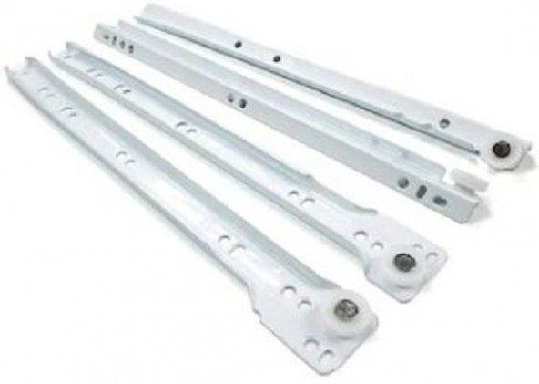 Samet 40 Cm Beyaz Ray Çekmece Rayı (1 Takım ) - Resim 2