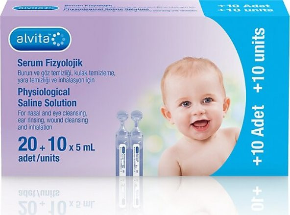 Alvita Serum Fizyolojik 5 ml x 20+10 Adet - 1