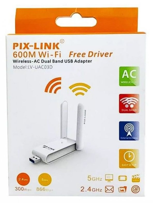 Concord Px-Lınk Wifi Adaptör (W-6) Dual Band