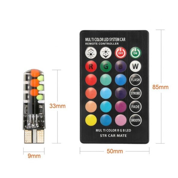 Space 16 renkli çakarlı T10 ampul / LAAM310 - 3