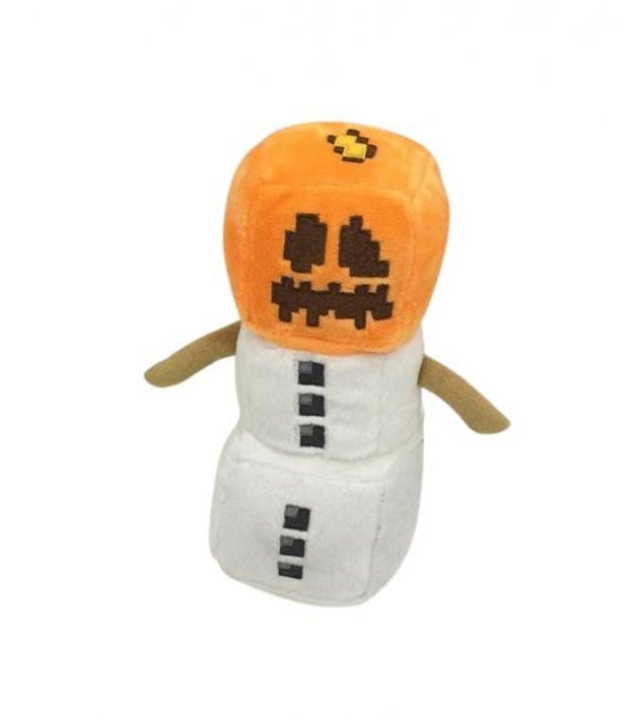 Minecraft Pumpkin Snow Golem Bal Kabağı Peluş Oyuncak 20 CM - 2